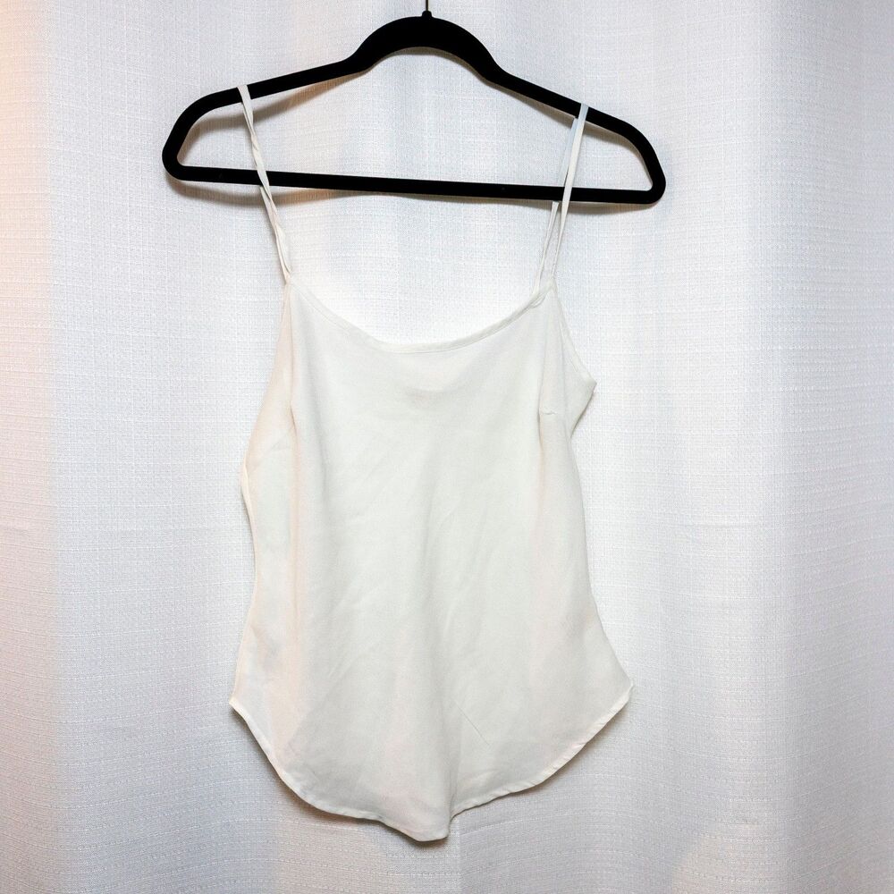 Sundance Camisole Womens Small Ivory Tank Cotton Nylon Adjustable Strap
